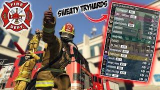 A Group Of FIREFIGHTERS Destroy A Lobby Full Of SWEATY TRYHARDS in GTA 5 Online