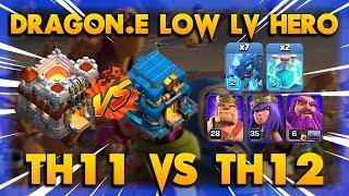 Electro Dragon 200 IQ Attack In CWL !! TH11 VS TH12 With Low Level Hero | Clash Of Clans