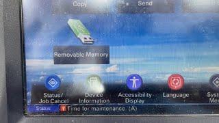 How To Clear Time for maintenance (A) on KYOCERA TaskAlfa 2551ci, 3551ci, 4551, UTAX 2500ci, 3005ci