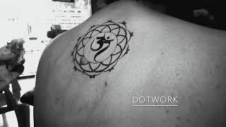 Om Mandal Dotwork Tattoo by Chintan Rudani - Time Lapse Video