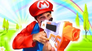 Mario VS Luigi In Real Life (Super Mario Bros Obstacle Course)