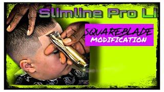 Slimline Pro Li modified square blade DIY| Barber clipper tutorial hack | How To