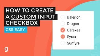 How To Create a Custom Input Checkbox With CSS | EASY