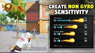 Create Non Gyro Sensitivity in 0.1 Sec  | Best Non Gyro | Pubg Bgmi Best sensitivity 