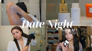 FULL DATE NIGHT GRWM| sweet smelling hygiene + bouncy blowout + glowy makeup + fragrance & outfit.