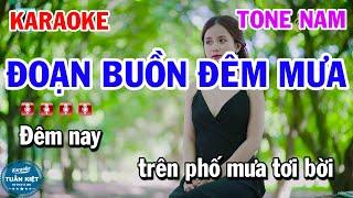 Karaoke Đoạn Buồn Đêm Mưa Tone Nam Nhạc Dễ Hát