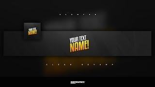 FREE GFX: Free Photoshop Revamp | Banner Template: Clean 2D Gray Slanted Design