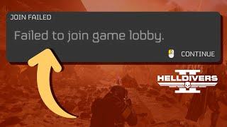 Helldivers 2: Failed to Join Game lobby error - How to fix