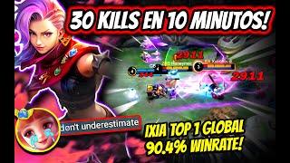 ¿IXIA NERF? ¡MAS DE 3 KILLS POR MINUTO! IXIA TOP 1 GLOBAL 90.4% WINRATE! | MOBILE LEGENDS