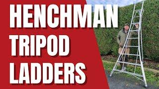 Henchman Ladders Tripod 10ft fully adjustable ladder review + Stihl long reach hedge cutter