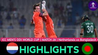 ICC World Cup 2023 | Bangladesh vs Netherlands | Full Highlights 2023 | BAN VS NED 2023