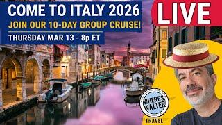 LIVE Italy 2026 Group Cruise! March 13, 8p ET. #Cruise