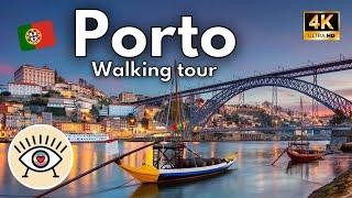 [4K] PORTO, Portugal  Walking tour with subtitles - History - "walking tour" Porto rain ASMR