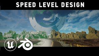 Sci-Fi Landscape Speed Level Design | Unreal Engine 5 | Blender