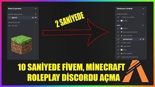 NASIL 2 SANİYEDE FİVEM,ROLEPLAY,MİNECRAFT SERVER DİSCORDU AÇILIR ? #FİVEM #ROLEPLAY #DİSCORD