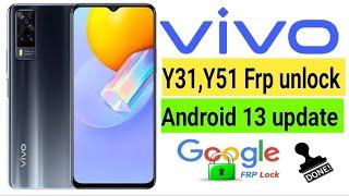 Vivo Y31,y51 Frp Bypasss Android 13 update | vivo y31 (v2036) Google Account Remove latest sequrity