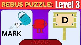 20 Rebus Puzzles - Level 3 (HARD) ¦ You WILL Struggle?!  ¦ Ding Bats/Quiz/Questions/Riddle/IQ