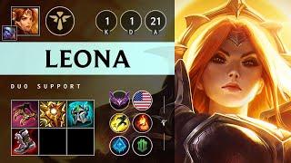 Leona Support vs Sona - NA Master Patch 14.24