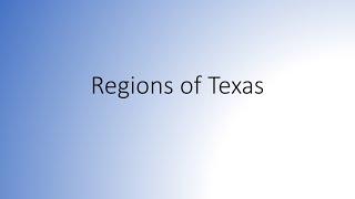 3.  Regions of Texas