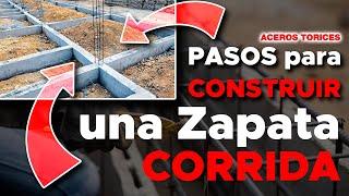 ¡Aprende a construir una zapata corrida en 7 pasos!