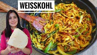 Indisches Weißkohl-Rezept in 15 Minuten - Kohl Rezept - Indisch Kochen