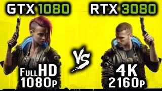 Cyberpunk 2077 - GTX 1080 [1080p] vs RTX 3080 [2160p], CP 2077 - GTX 1080 [HD] vs RTX 3080 [4K]