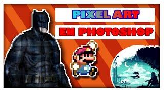 TUTORIAL Como HACER PIXEL ART en PHOTOSHOP FÁCIL (Convierte imágenes a Pixel Art) + Aplicación 