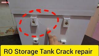 RO water storage tank body crack water leakage repair video | step by step repair