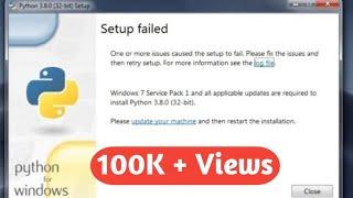 How To Solve Setup failed Problem in Python Installation #python