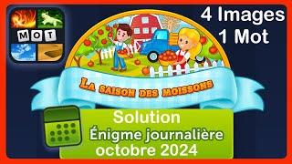 4 Images 1 Mot - La Saison des Moissons - Solution Énigme Journalière - octobre 2024 #4Images1Mot