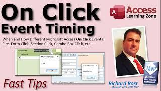 Microsoft Access VBA On Click Event Timing: When On Click Events Fire. Form, Section, Control, etc.