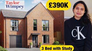 House Tour UK  || The Byrneham  3 Bed with Study from Taylor Wimpey @ Harrogate UK