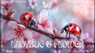 LADYBUG FAMILY - 4K(60fps) | Soothing Piano & Soft Rain Sound For Sleeping and Relaxing - #79