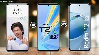 Realme 11x 5g vs VIVO T2x 5g vs Redmi 12 5g || Price || Specs || Comparison