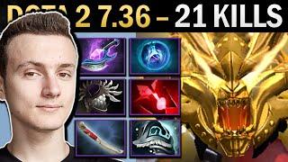 Axe Gameplay Miracle with 21 Kills and Linkens - Dota 7.36
