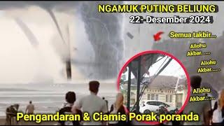 Serem Banget.!! Angin puting beliung Porak Porandakan Ciamis & Pengandaran