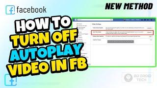 How to Turn Off Autoplay Video in facebook on Laptop/PC 2024 | Stop Fb autoplay video