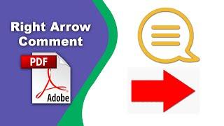 How to add a Right Arrow symbol comment in a PDF file using Adobe Acrobat Pro DC