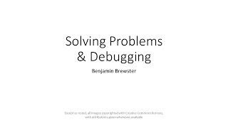 1.5 Solving Problems and Debugging