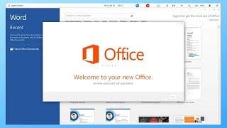 Microsoft Office Word, PowerPoint and Excel (Office 2013) On Linux - Install Guide and Demo