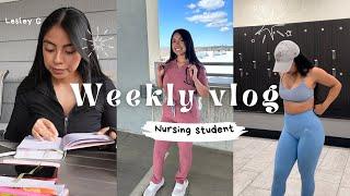 Week in my life • Nursing student | studying for exams, prepping for the week ‍️🩺️