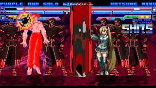 Purple And Gold Will And Black Princess Tohka Vs Hatsune Miku And Drochi Zero Clones Mugen