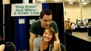 Sam Witwer and Sarah Allen from Being Human say Hi