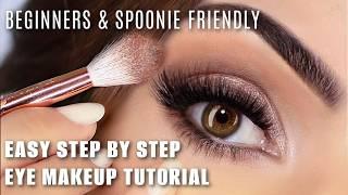 Beginners Eye Makeup Tutorial | Soft Glam Wedding Eye Makeup & Spoonie Friendly