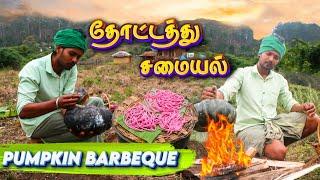 Fire ROASTED PUMPKIN with Beetroot IDIYAPPAM  | FARM COOKING | Tamil Native Farmer