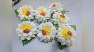 Ромашки из фоамирана. Заколочки для малышей. MC DIY daisies from foamiran.