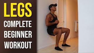 8 Home Calisthenics Leg Exercises for Complete Beginners - NO EQUIPMENT (Workout Routine)