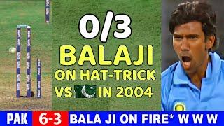 Thrilling Bowling  by Balaji vs Pakistan | Ind vs Pak 5th odi 2004 | Lakshmipathy Balaji W W W 