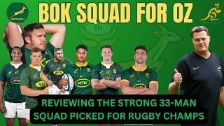 STRONG SQUAD:  Reviewing Rassie's 33-man squad for two tests against Australia