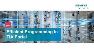 Efficient Programming in Simatic TIA Portal | TIA Portal V16
